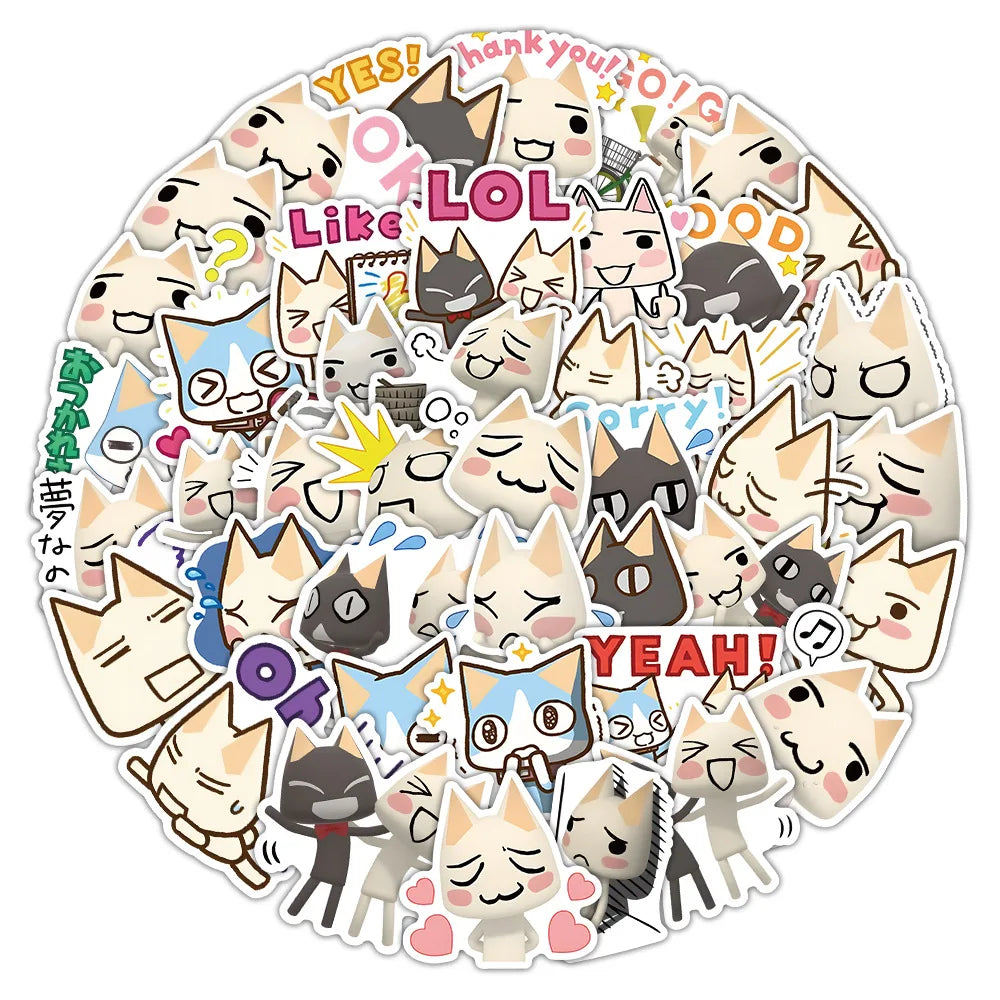 Cute Inoue Toro Stickers Cartoon Cat Meme Sticker