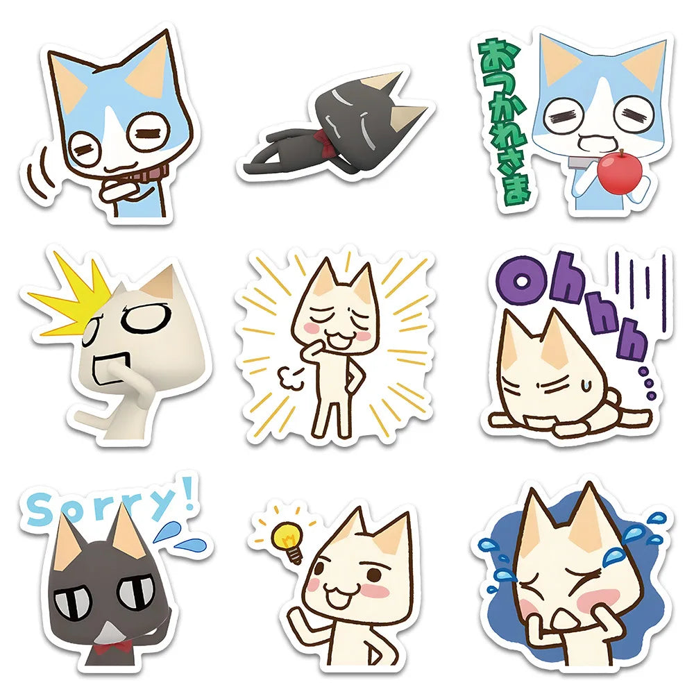 Cute Inoue Toro Stickers Cartoon Cat Meme Sticker