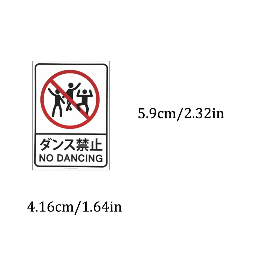 Japanese Stop Sign Logo Stickers