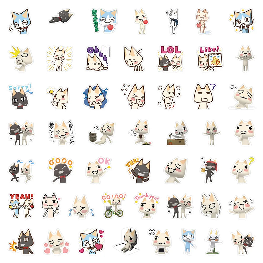 Cute Inoue Toro Stickers Cartoon Cat Meme Sticker