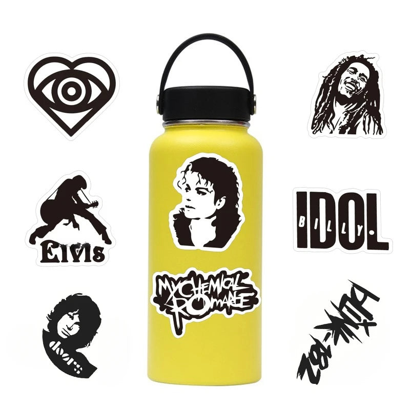 Mixed Classic Rock Band Stickers