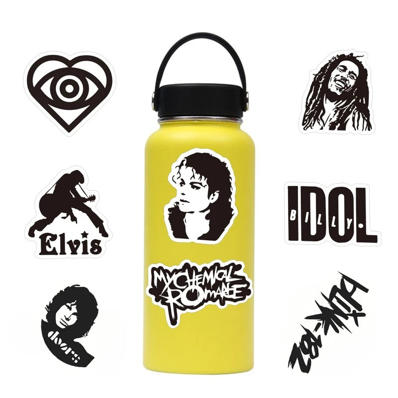 Mixed Classic Rock Band Stickers